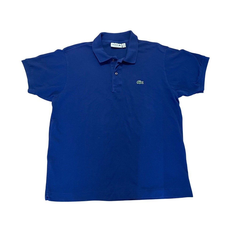Lacoste Polo Shirt Royal Blue Classic Fit Short‎ Sleeve Cotton XL